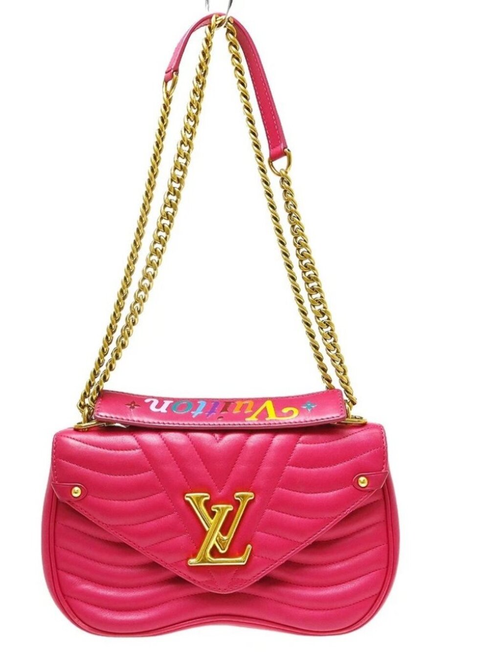 Louis Vuitton Calfskin Wave MM 2way Handbag